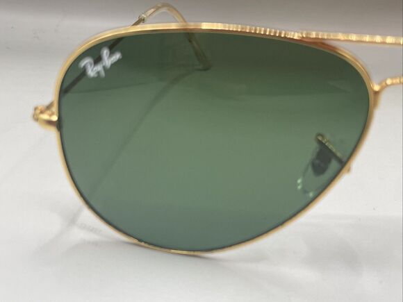 Ray Ban Aviator Pilot Sunglasses Metal Gold Frame Green Lens RB3026 62-14-138 UV main image 4